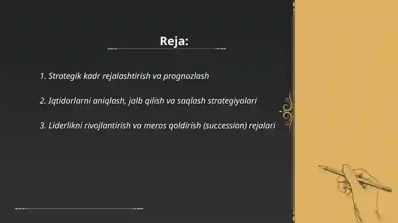 Inson resurslarini rivojlantirishning strategik jihatlari 2
