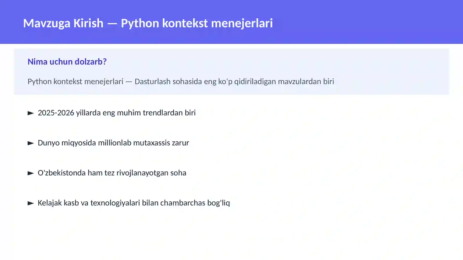 DASTURLASH | PYTHON DASTURLASH 2