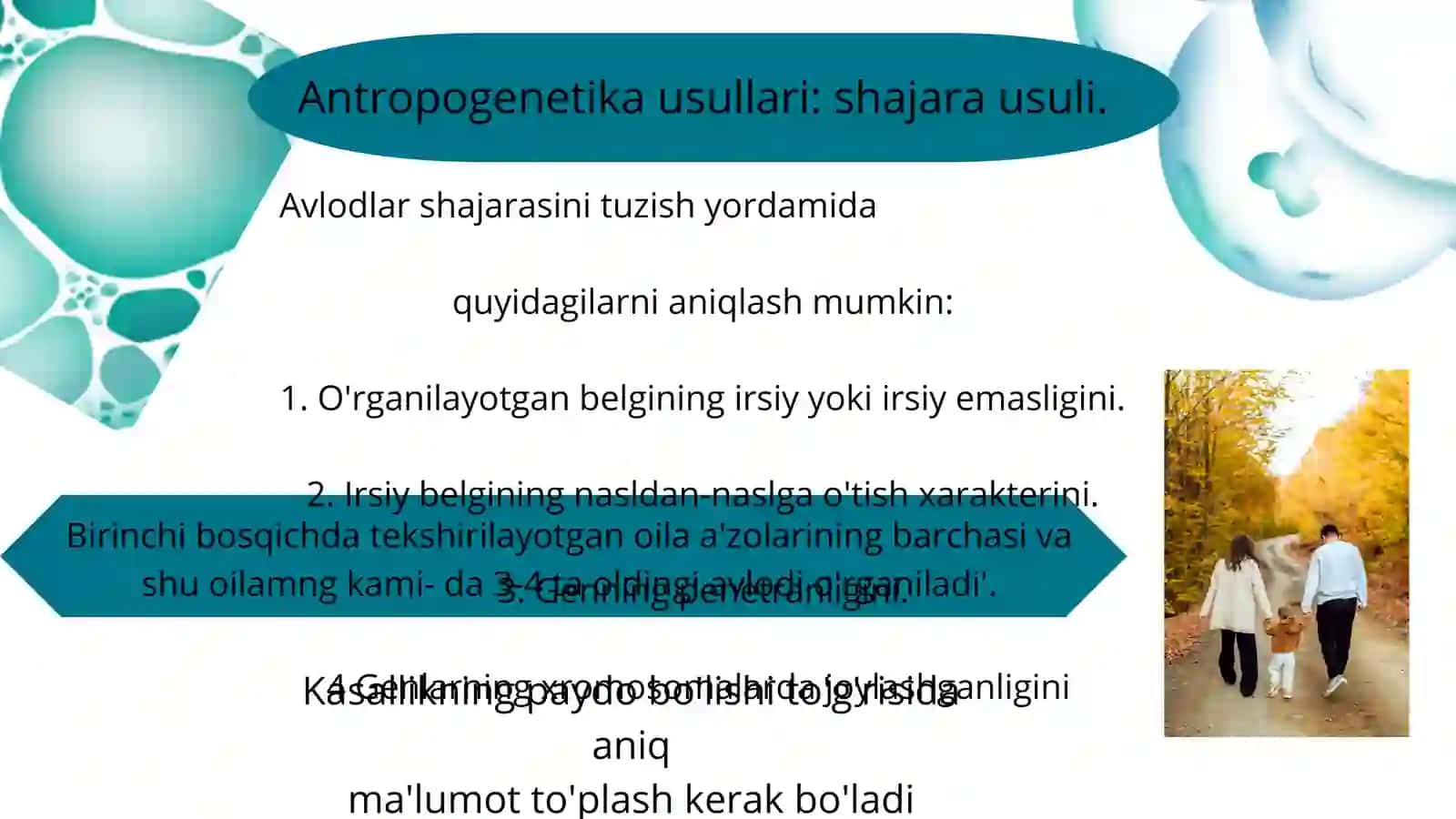Antropogenetika usullari. Shajara usuli 2