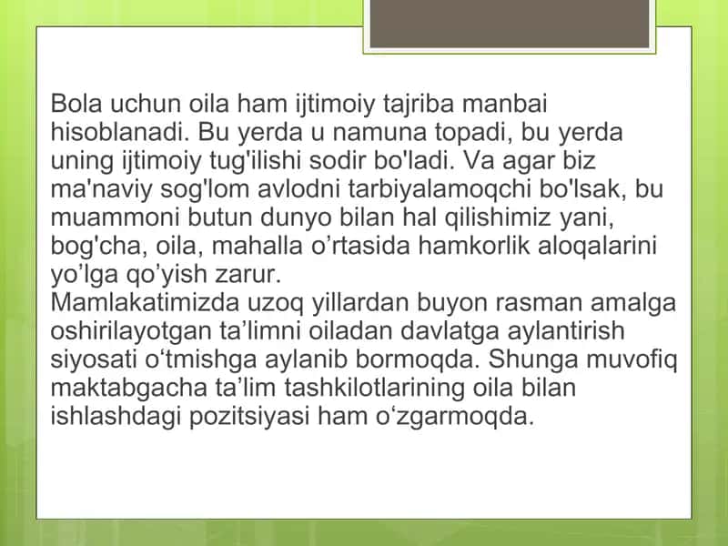 Maktabgacha ta'lim tashkilotlarida ota-onalar qo'mitasifa faoliyati 2