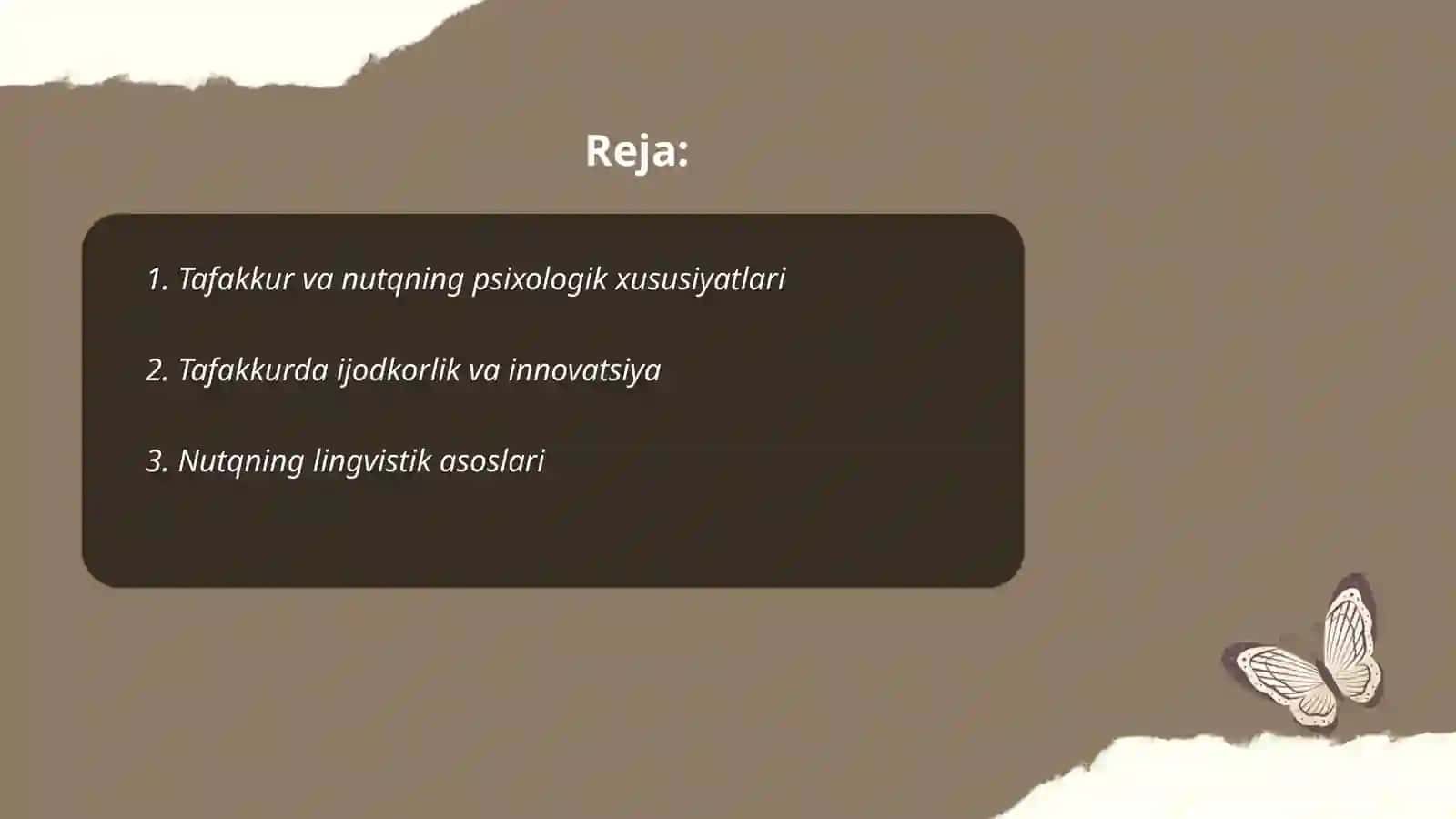 Tafakkur va nutq jarayoni 2