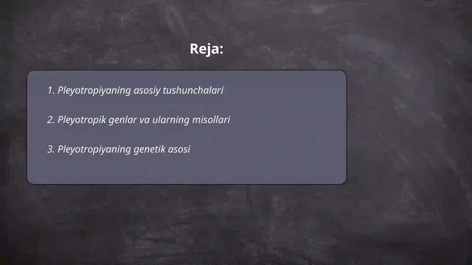Pleyotropiya. Miqdor belgilar genetikasi 2