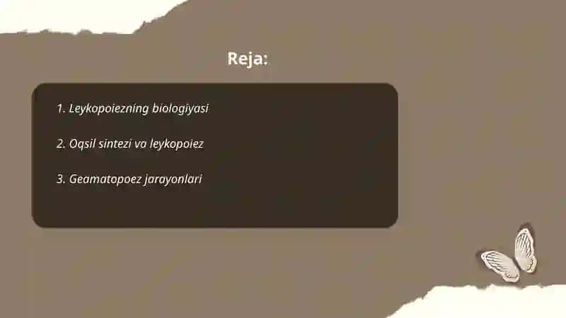 Leykopoezga taʼsir etuvchi moddalar 2