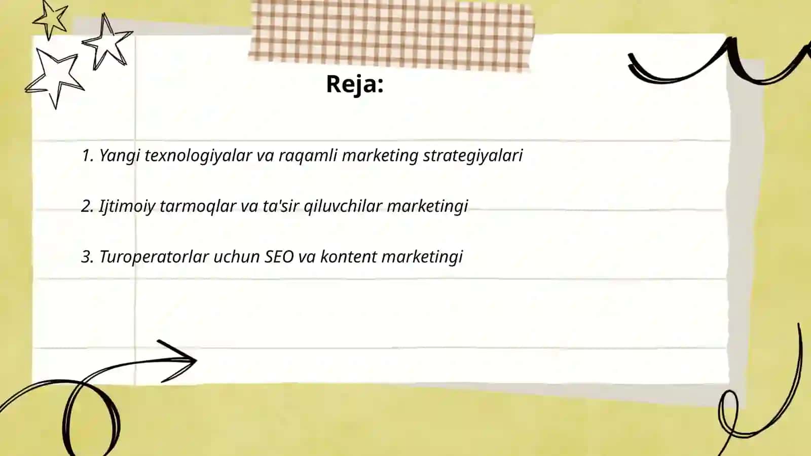 Turistik korxonalar marketingining rivojlanish trendensiyalari 2