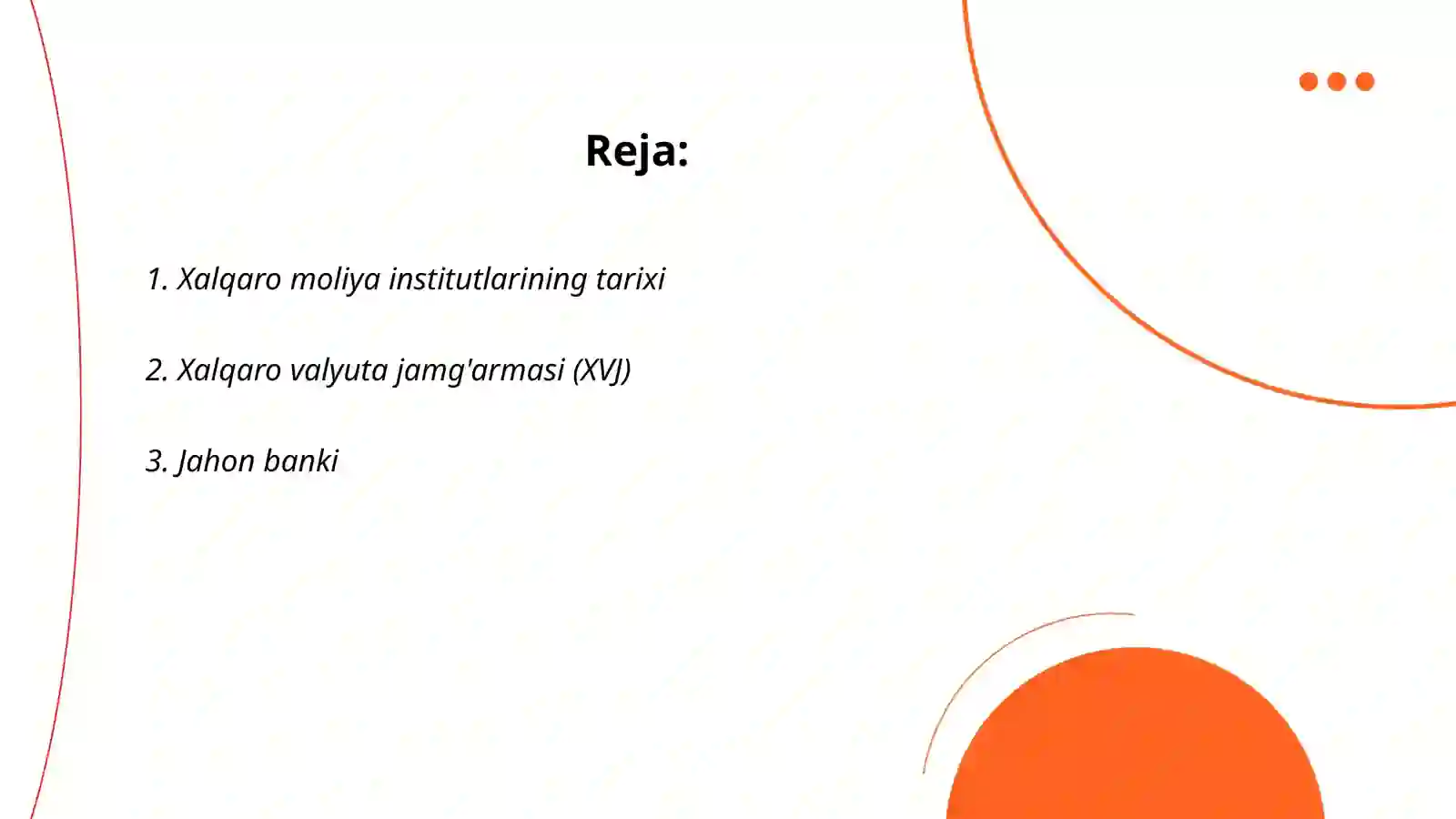 Xalqaro moliya institutlari 2