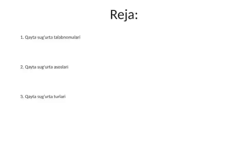 Qayta sug'urta qilish usullari 2