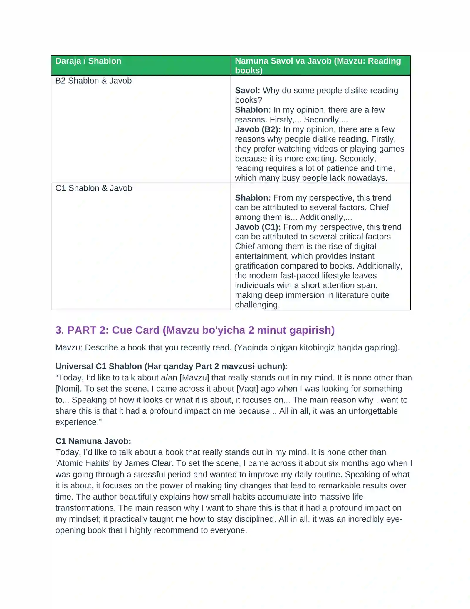 MULTILEVEL SPEAKING MUKAMMAL QO'LLANMA 2