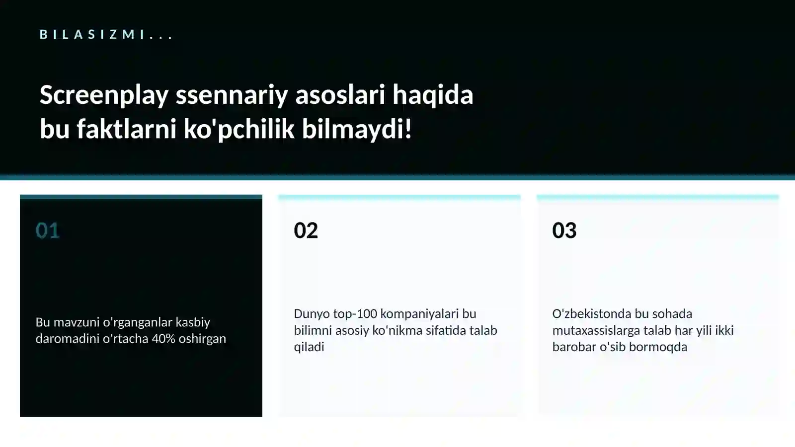 Screenplay ssennariy asoslari 2