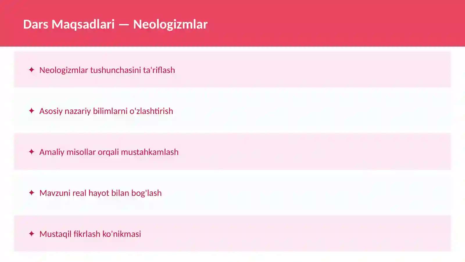 O'ZBEK TILI Arxaizmlar 2