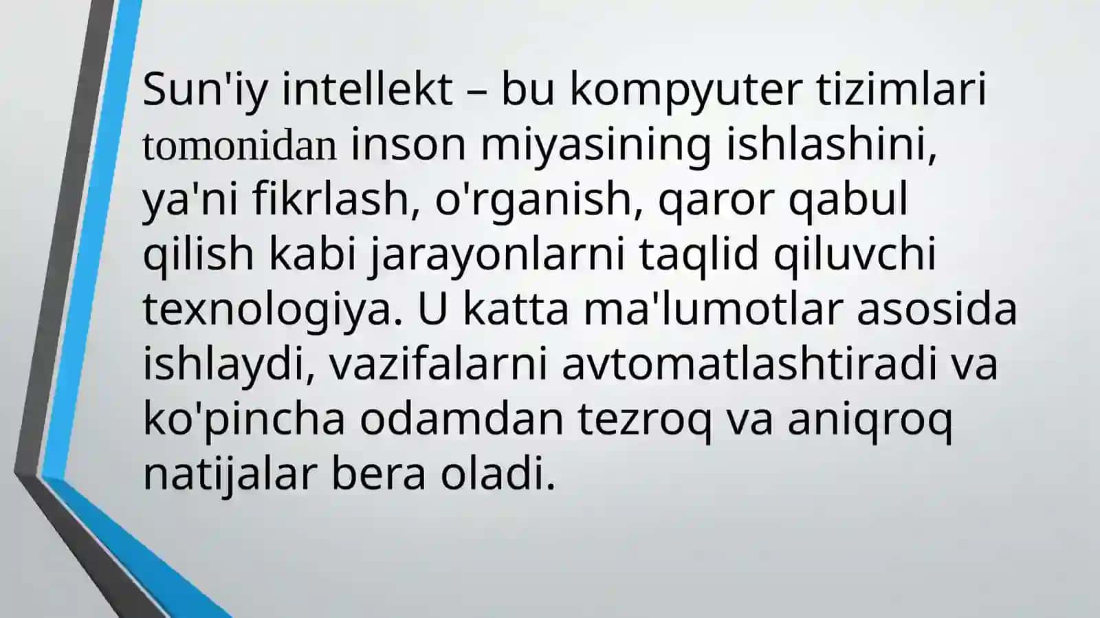 SUN’IY INTELLEKTDA FOYDALANIB TEKSHIRUV USULLARIGA YANGICHA G’OYALARNI KIRITISH VA TAHLIL QILISH 2