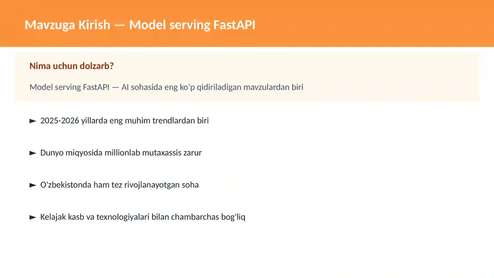 Model serving FastAPI 2