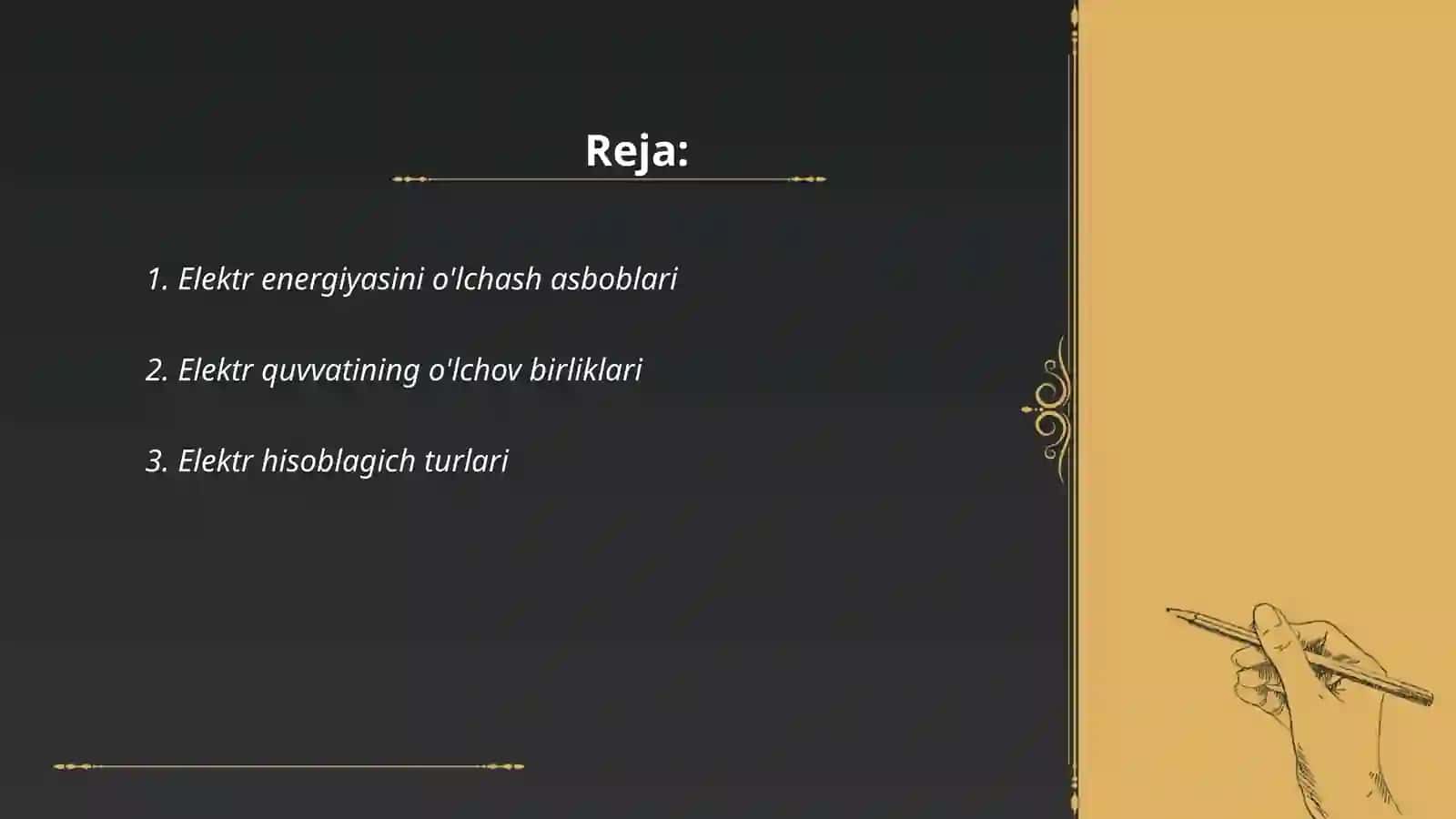Elektr energiyasini o'lchash asboblari 2