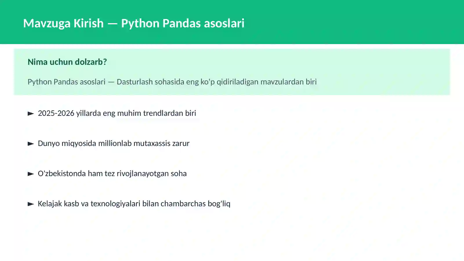 Python Pandas asoslari 2
