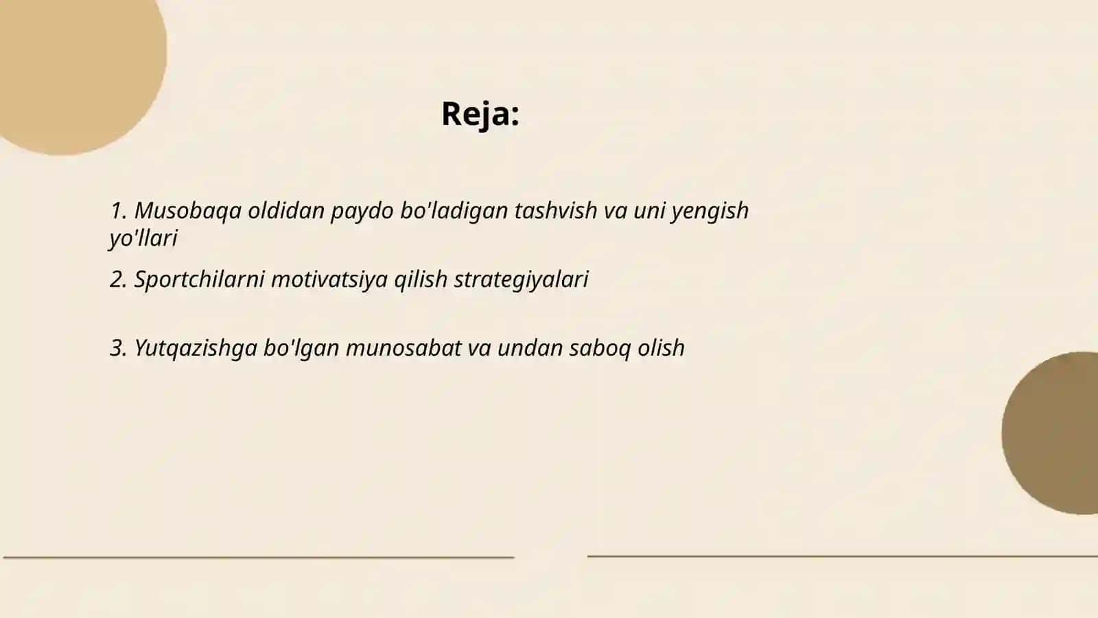 Sport musobaqalari psixalogiyasi 2