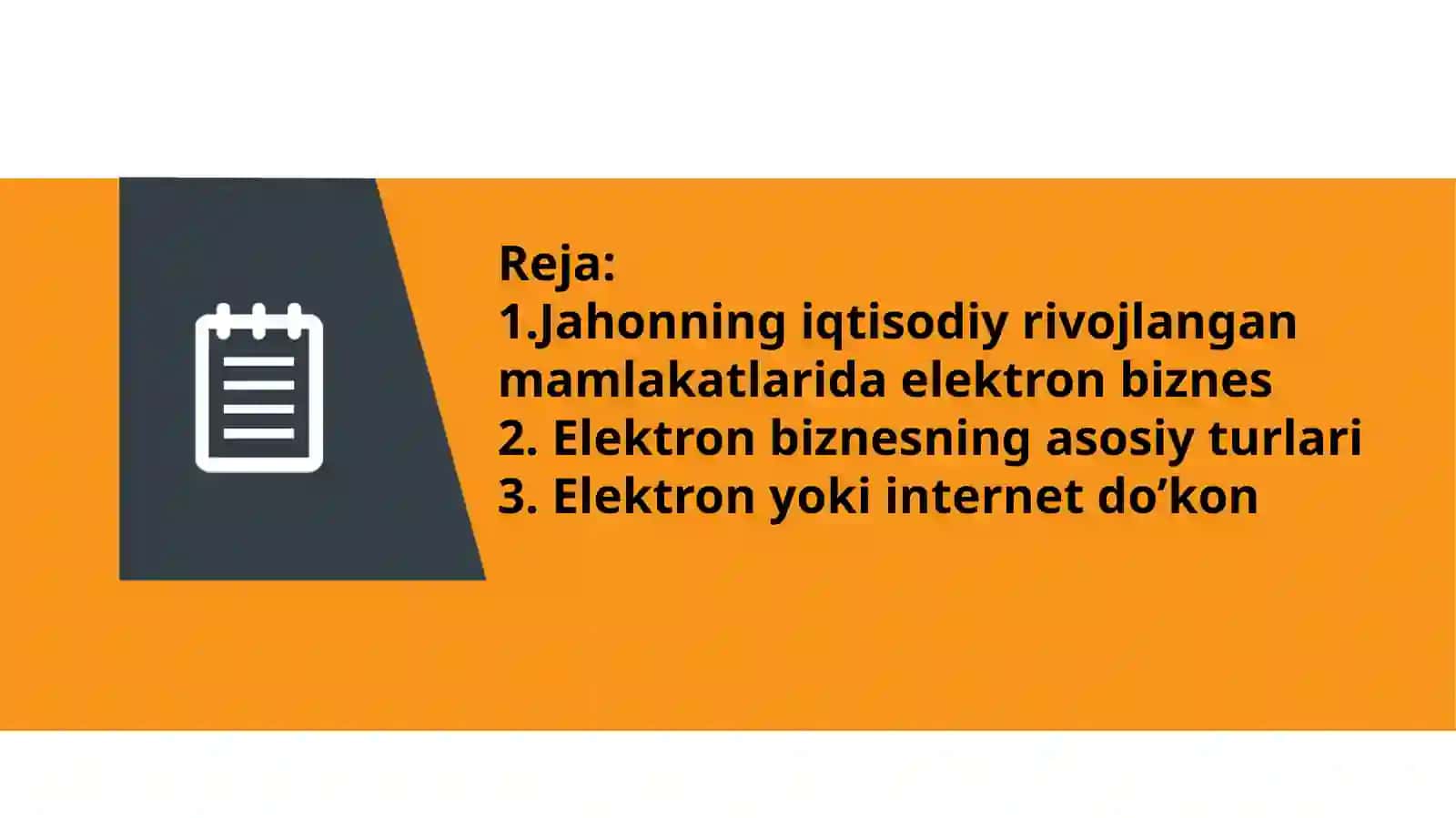Rivojlangan mamlakatlarda elektron biznes holati tahlili 2