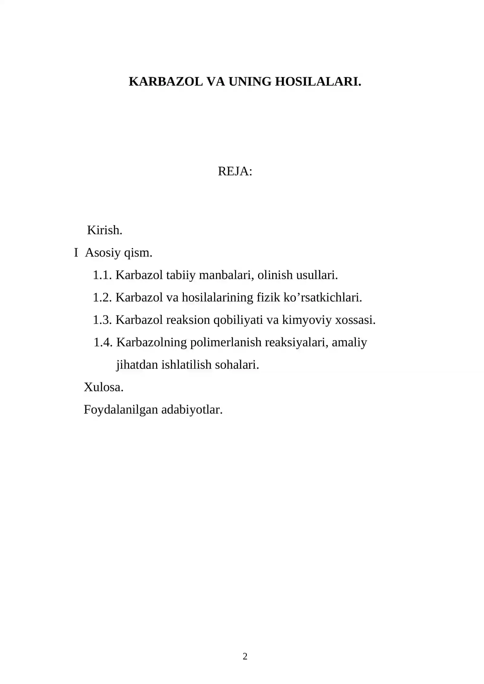 Karbazol va uning hosilalari 2