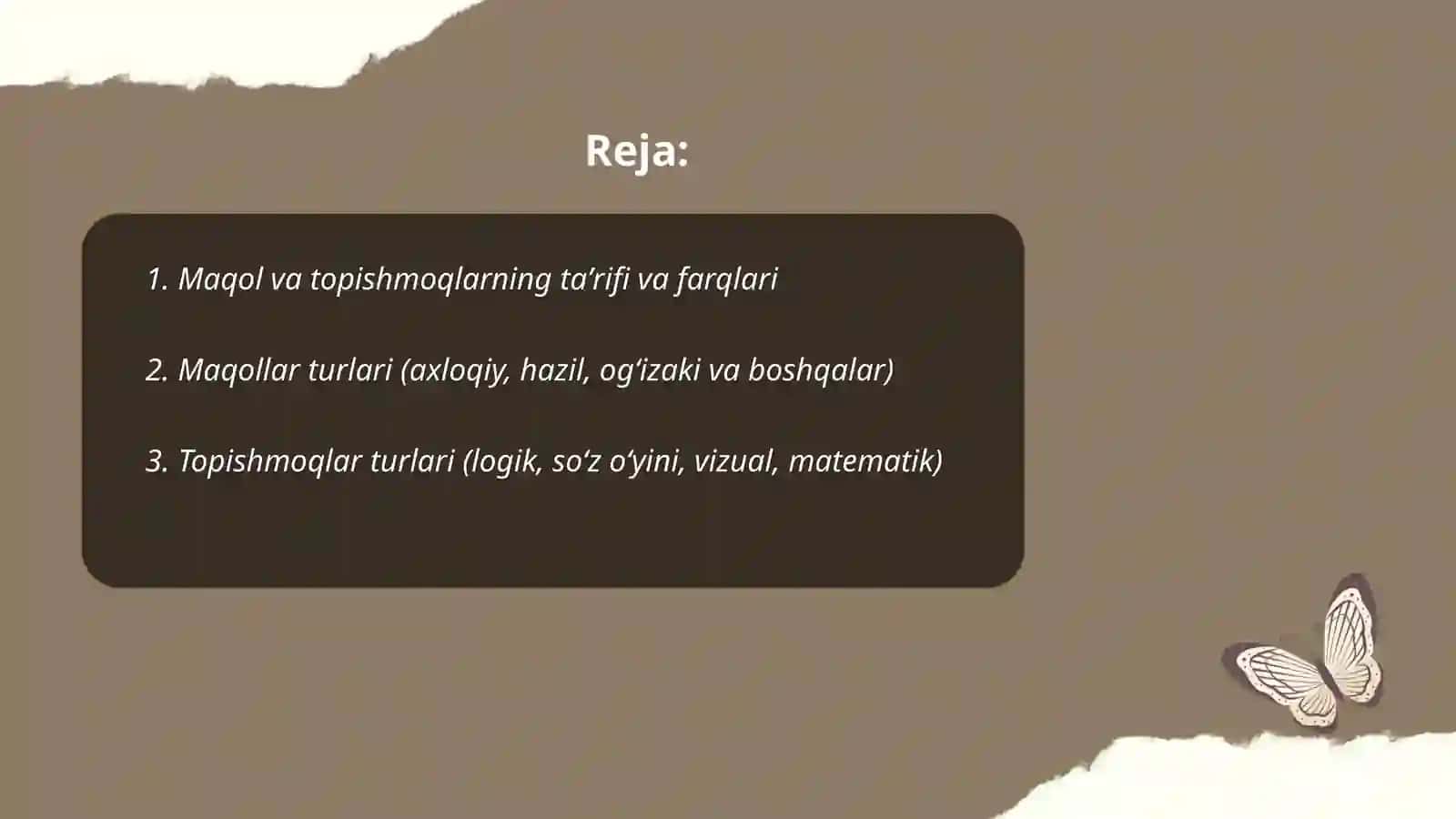Maqol va topishmoqlar Mohlaroy 2