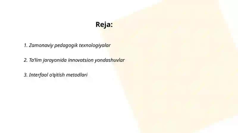 Taʼlim jarayonida pedagogik texnologiyaning elementlari 2