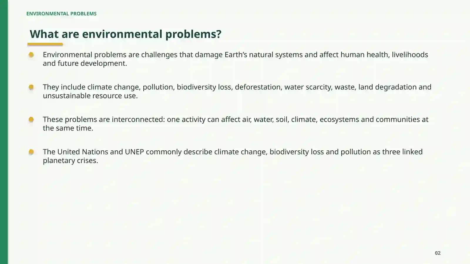 ENVIRONMENTAL PROBLEMS 2