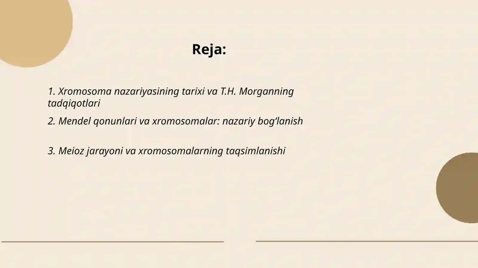 Irsiyatning xromosoma nazariyasi 2