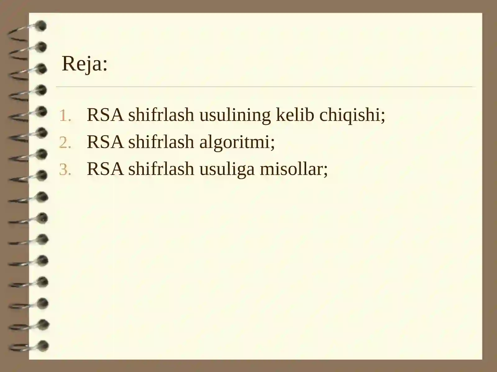 RSA shifrlash algoritmi 2