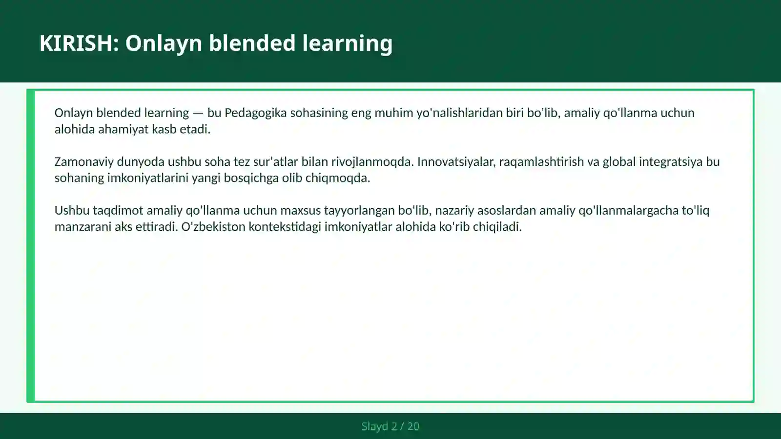 Onlayn blended learning 2