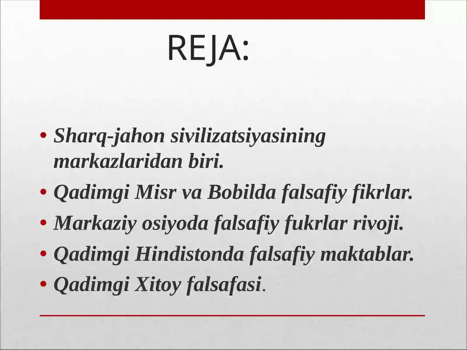 Qadimgi Sharqda falsafiy qarashlar rivoji 2