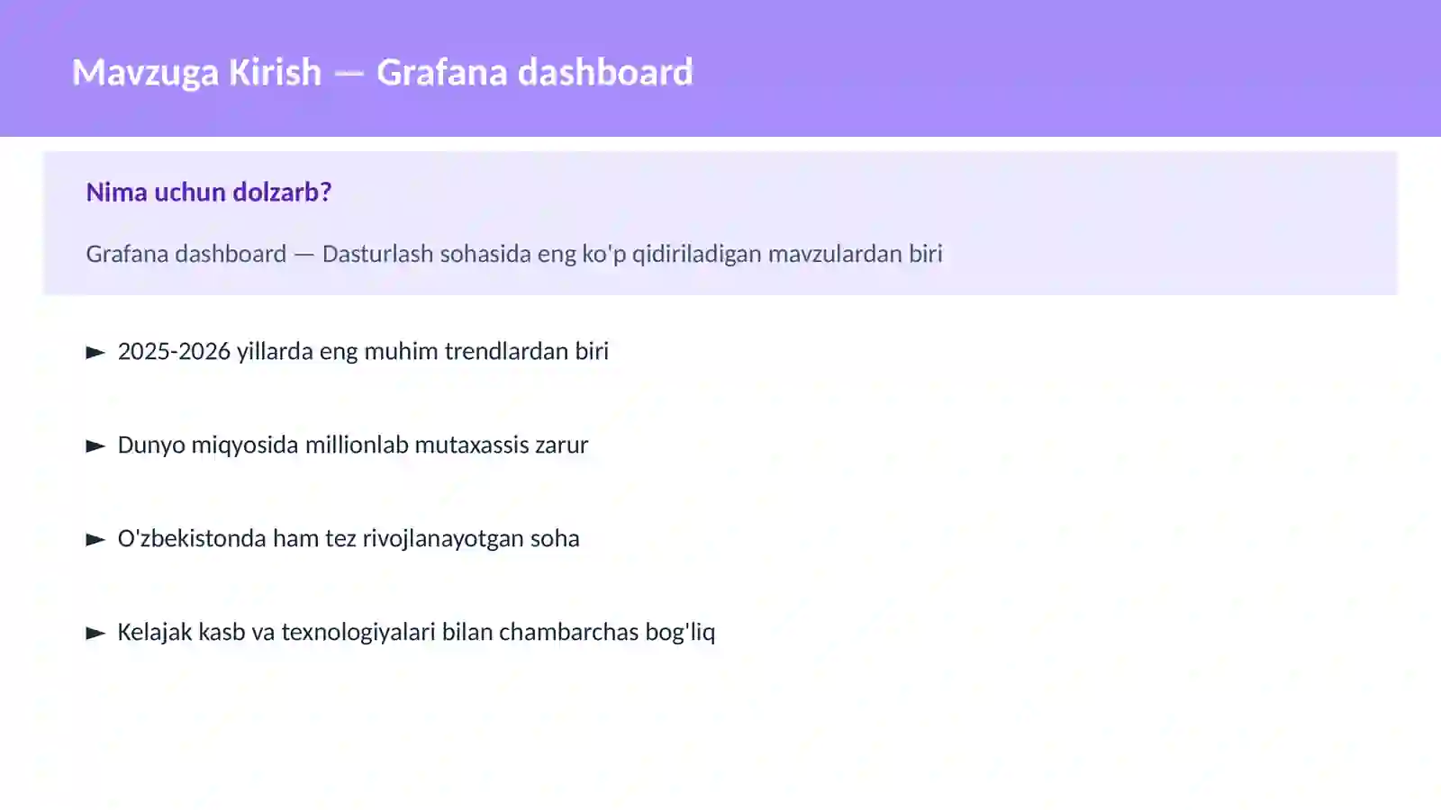 Grafana dashboard 2