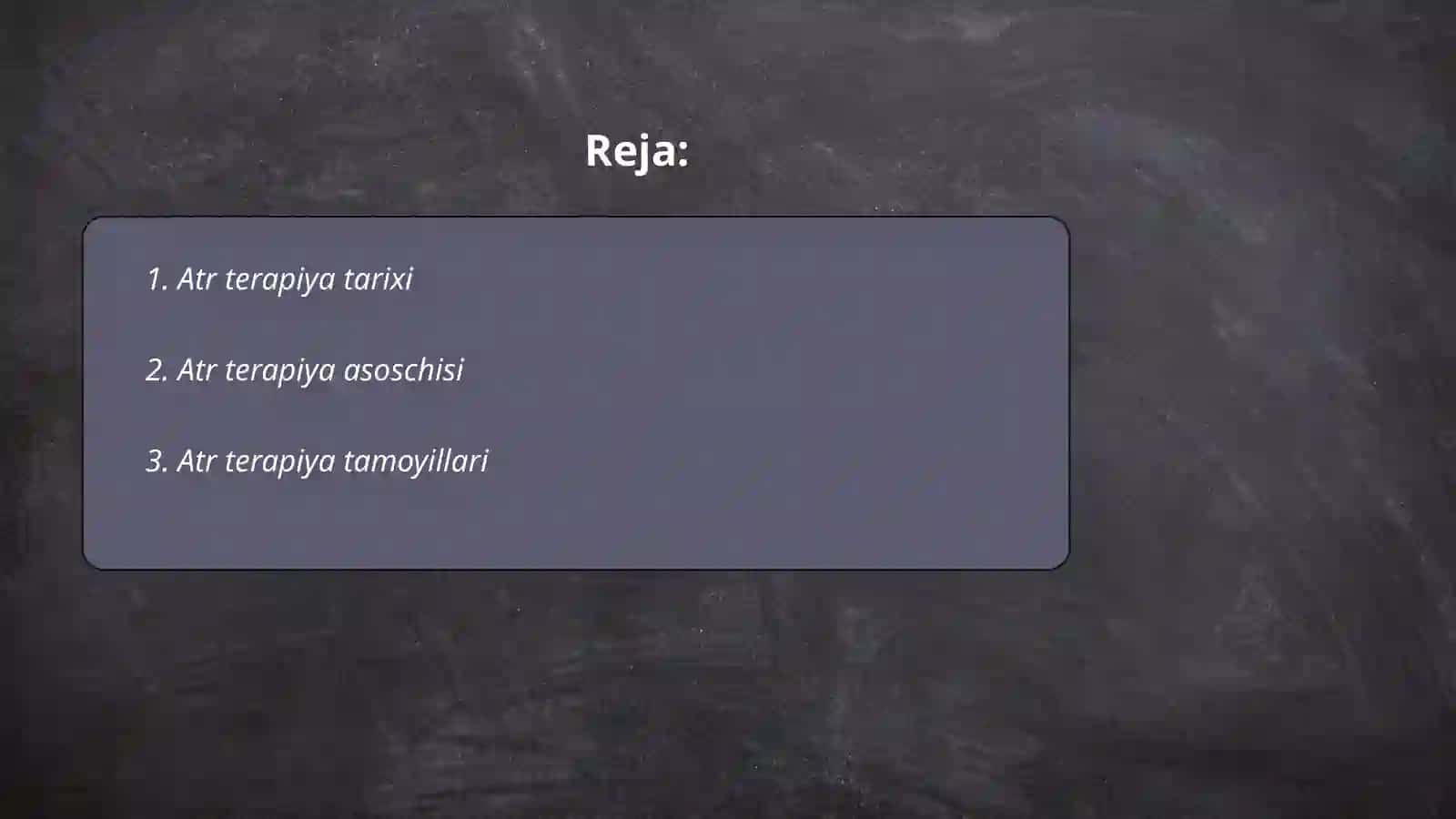 Atr terapiyaning fan sifatida shakllanishi 2