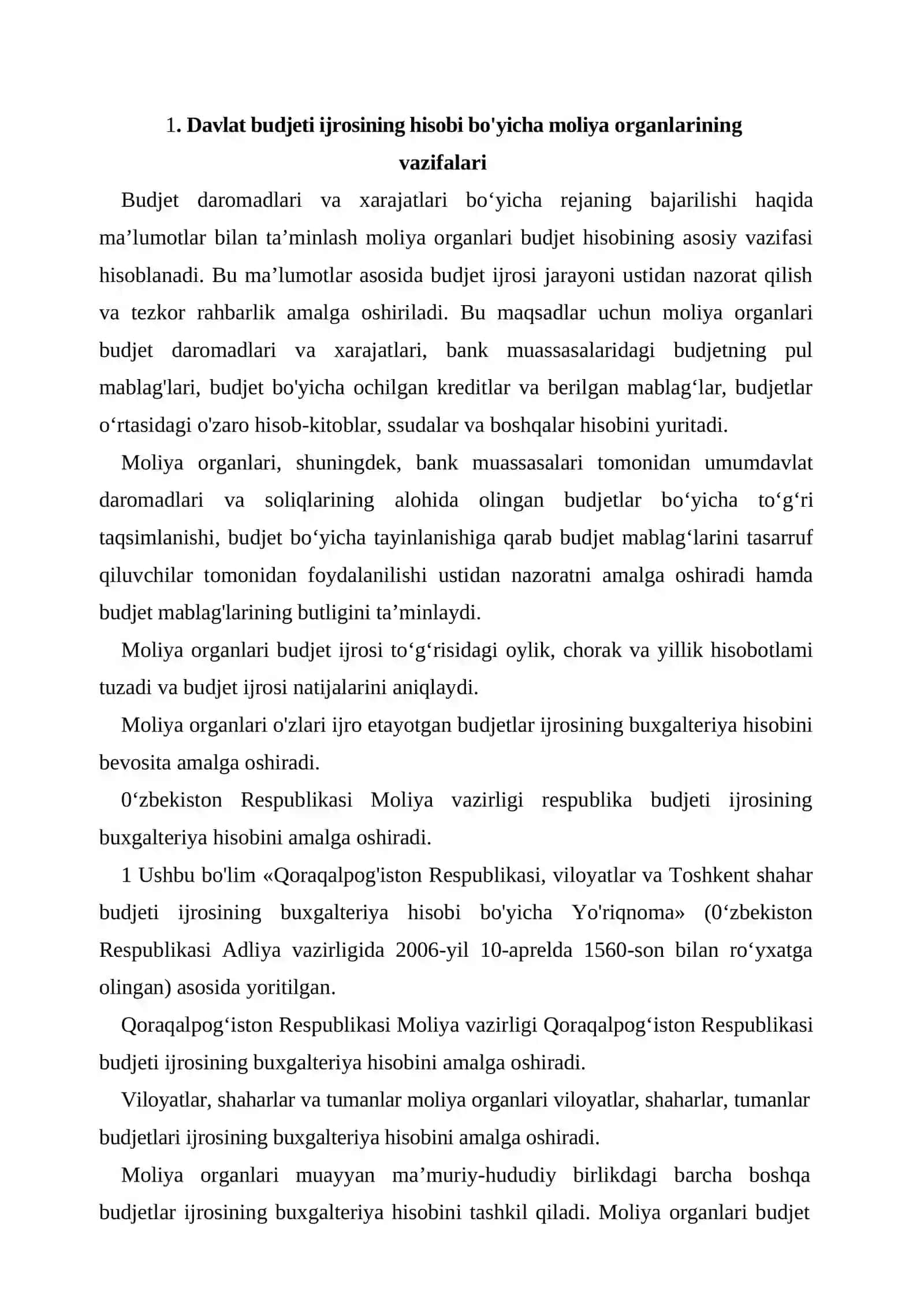 Davlat budjeti ijrosining hisobi 2