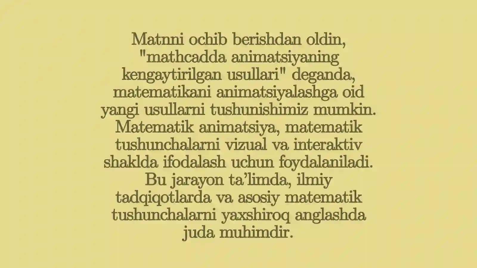 Matematika animatsiyalar to'plami 2