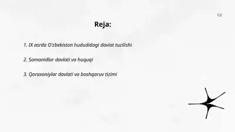 IX - XIII asrlarda O'zbekiston hududida davlat va huquq. 2
