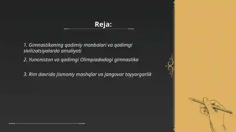 Gimnastika rivojlanishining tarixi 2