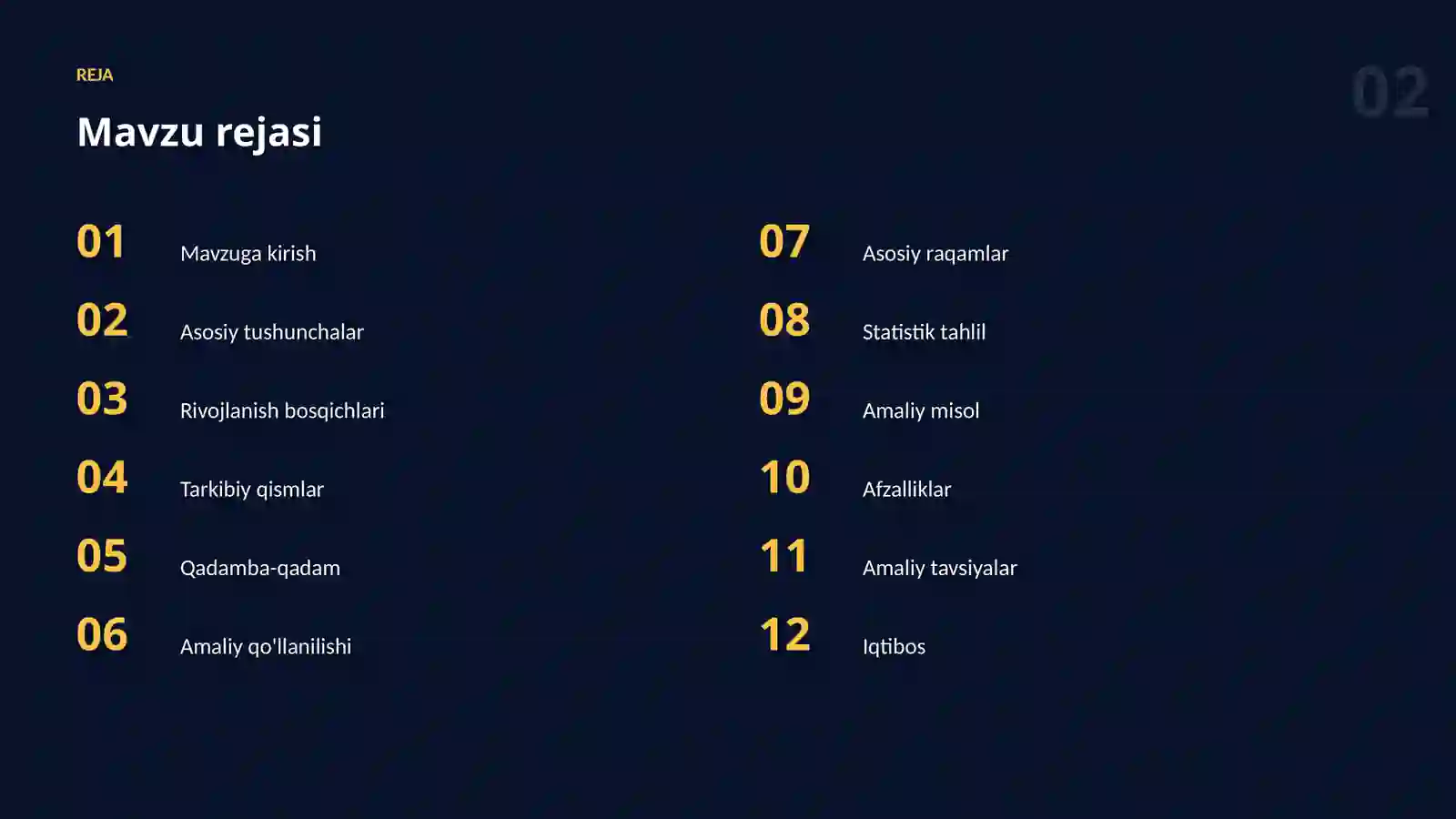 DATASETLAR VA MA'LUMOT 2