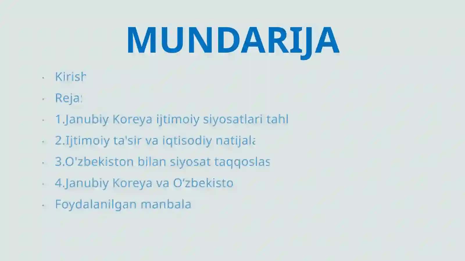 Janubiy Koreyada olib borilayotgan ijtimoiy siyosat 2