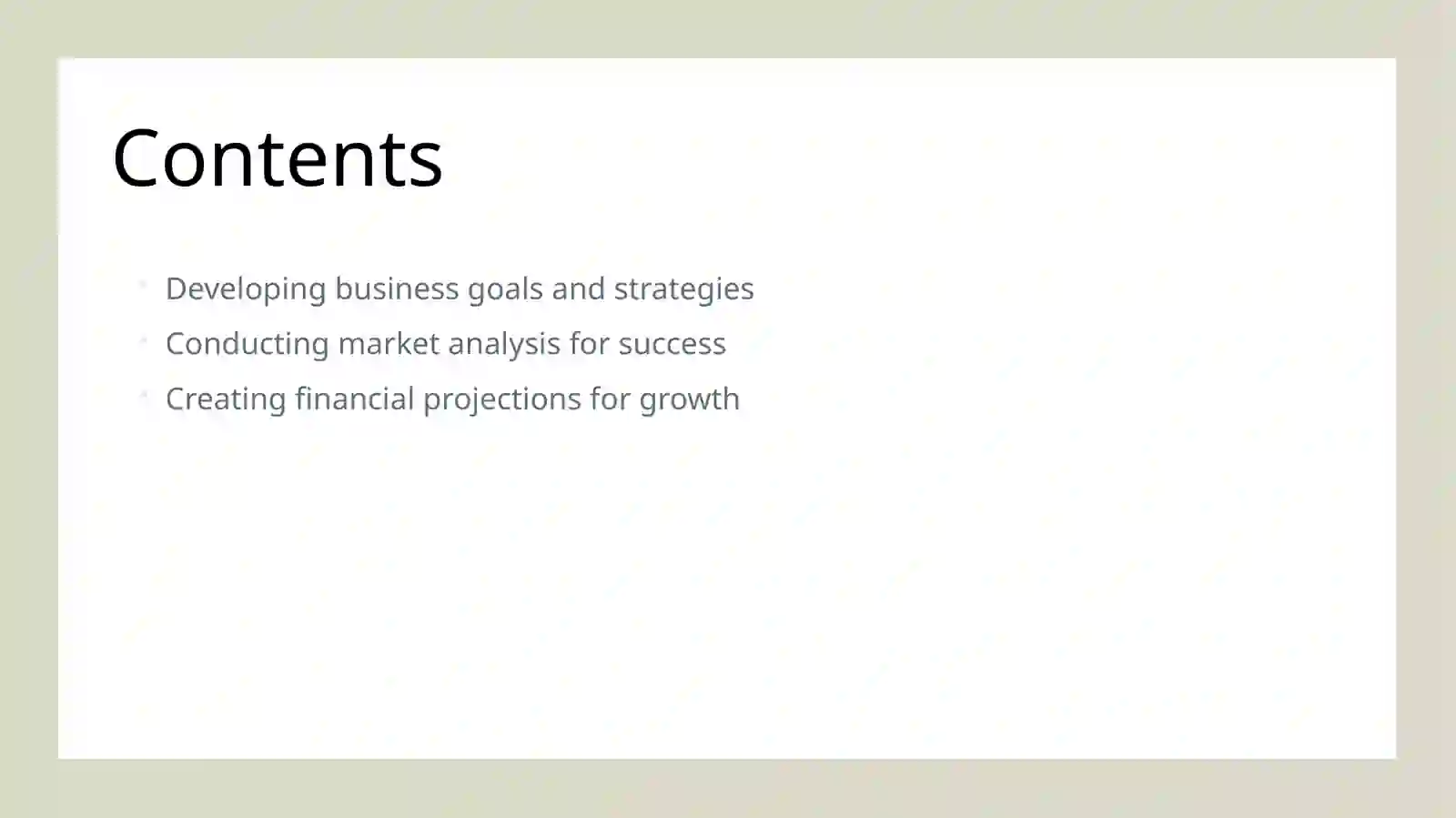 Making an business plan 2