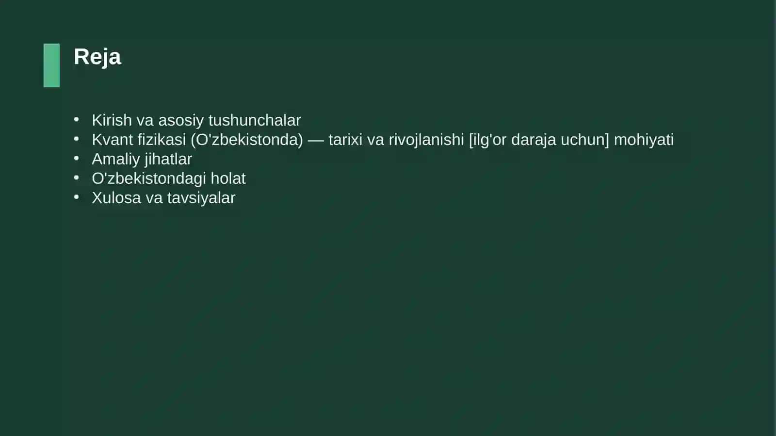 Kvant fizikasi (O'zbekistonda) — tarixi va rivojlanishi [ilg'or daraja uchun] 2