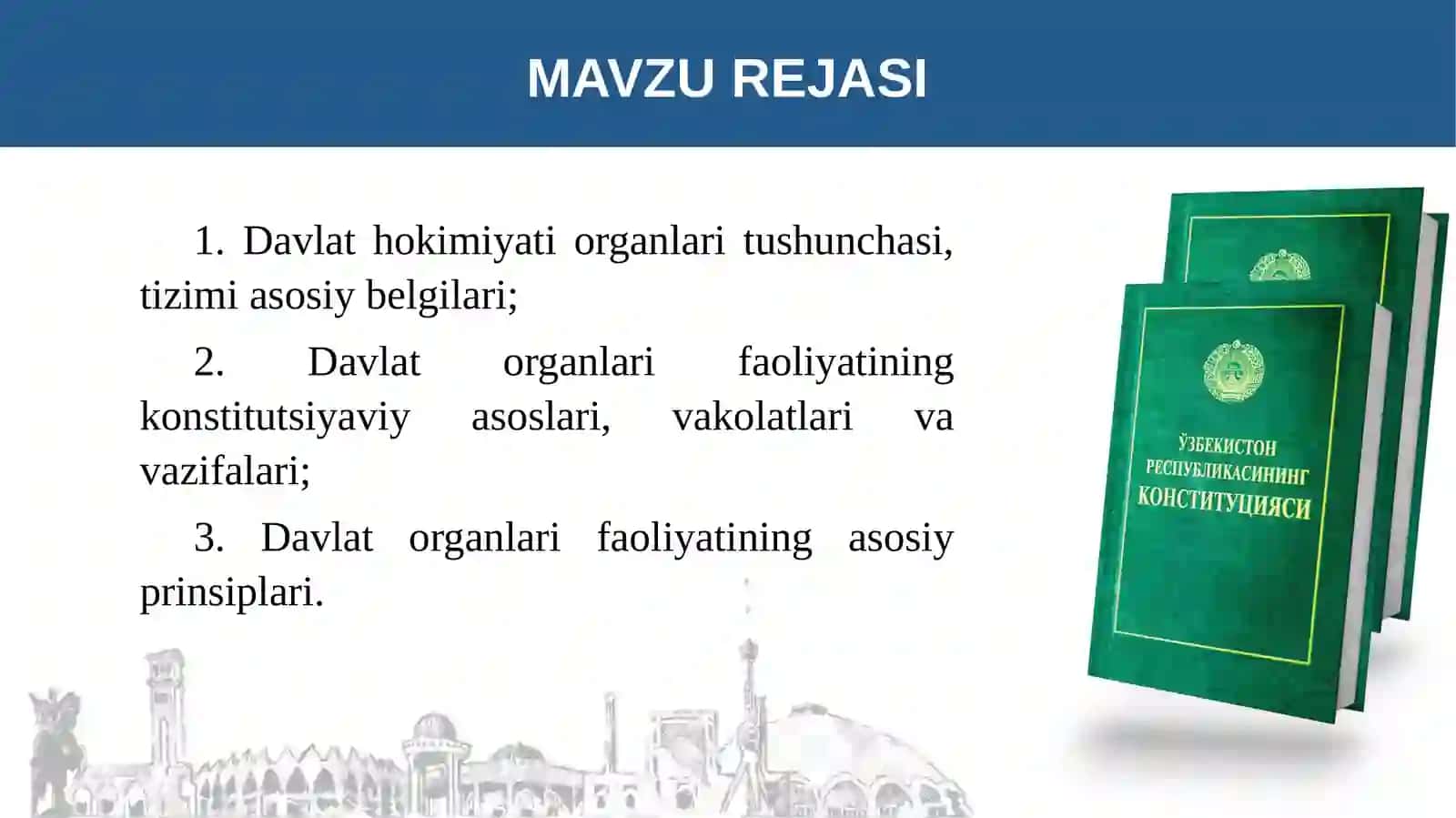 Davlat hokimiyati tizimi va hokimiyatlar bo'linish prinsipi 2