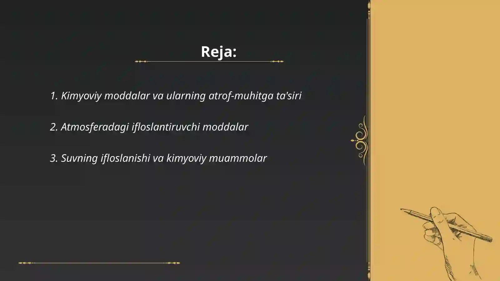 Kimyo va atrof muhit 2
