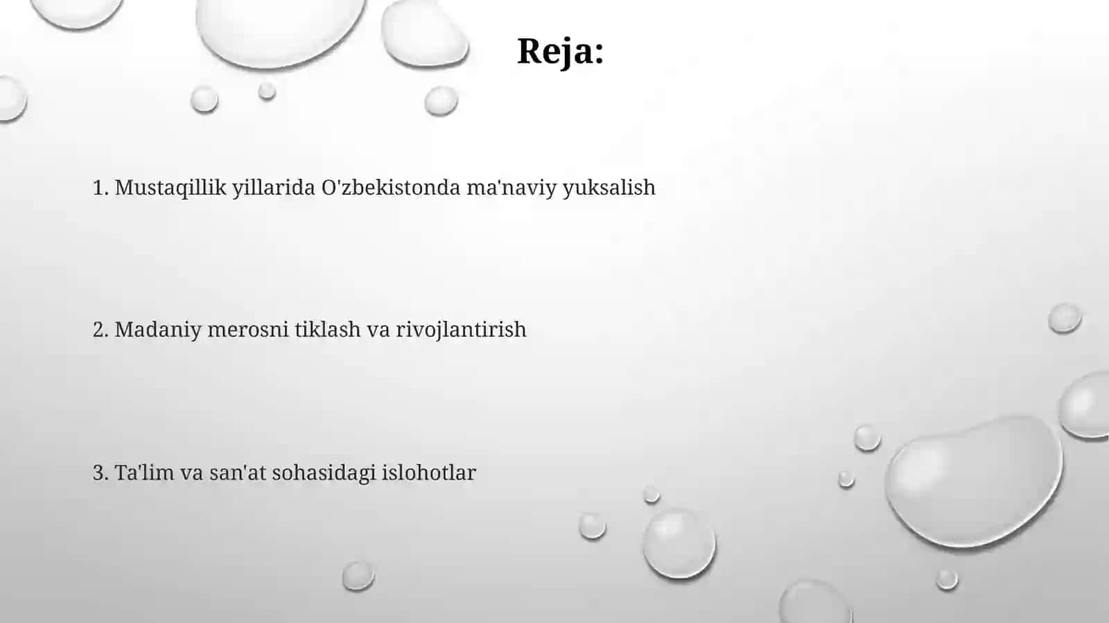 Mustaqillik yillarida O'zbekistondagi manaviy va madaniy taraqqiyot 2
