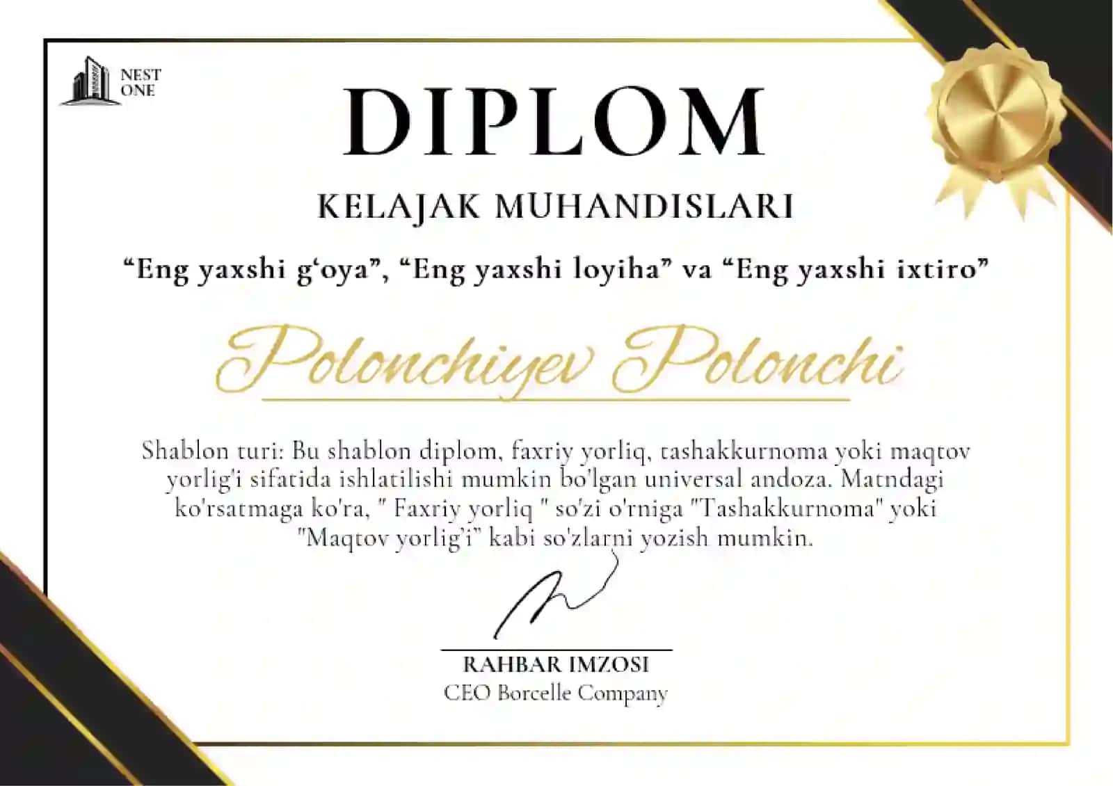 Diplom namuna 2