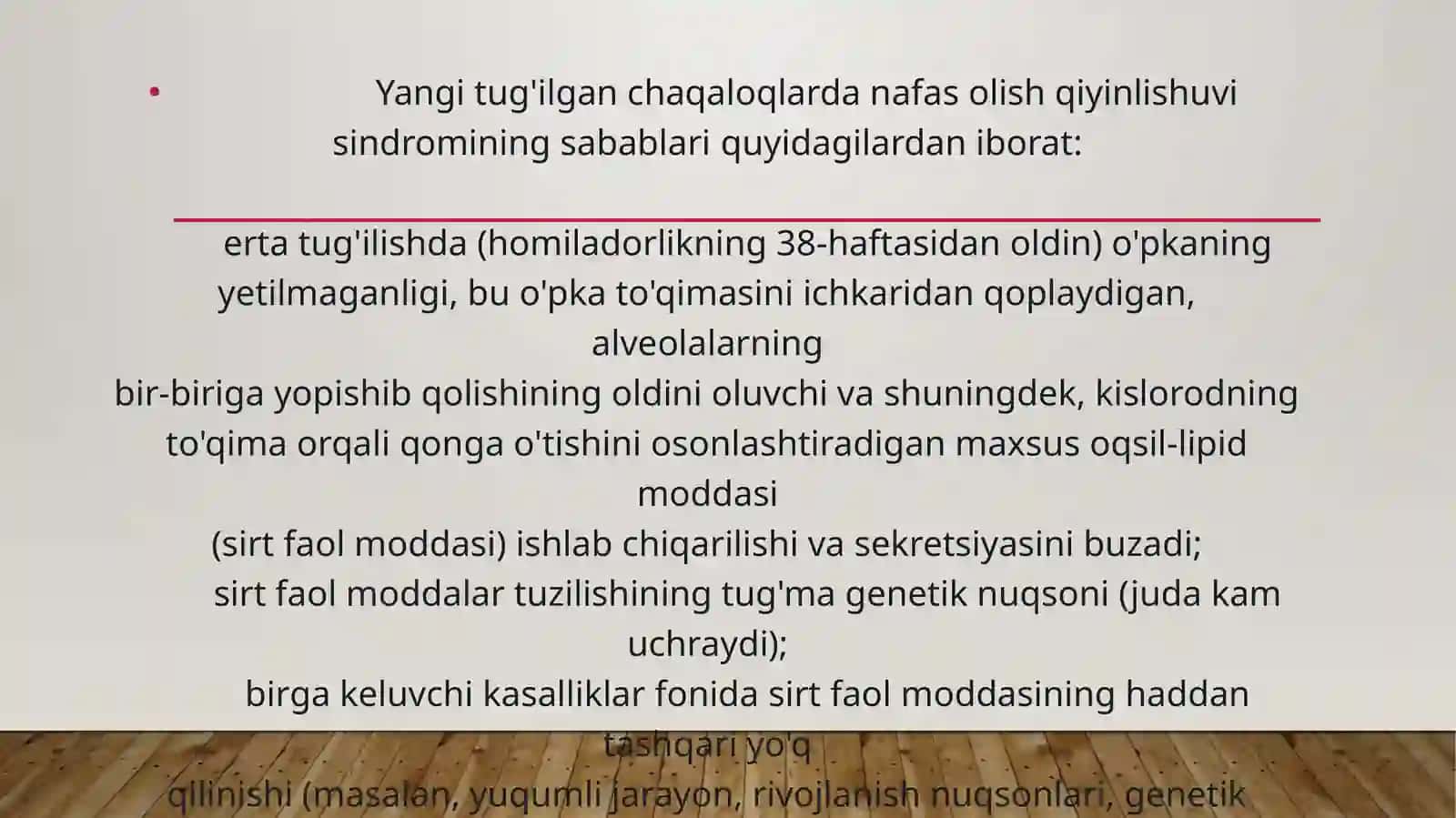 Nafas olish qiyinlishuvi sindromi (RDS) 2
