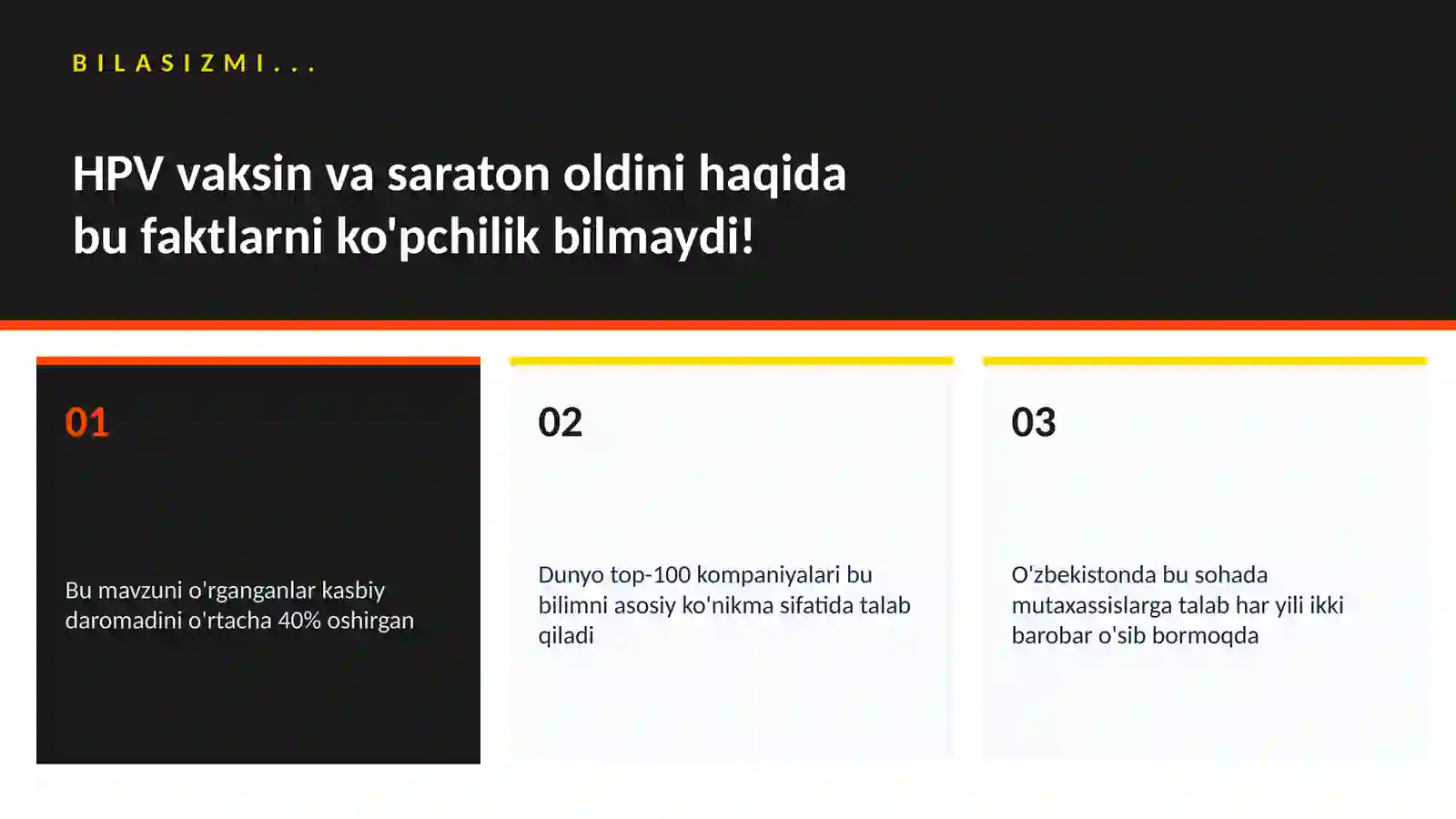 HPV vaksin va saraton oldini 2