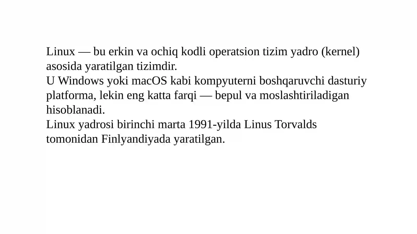 Linux operatsion tizimi 2