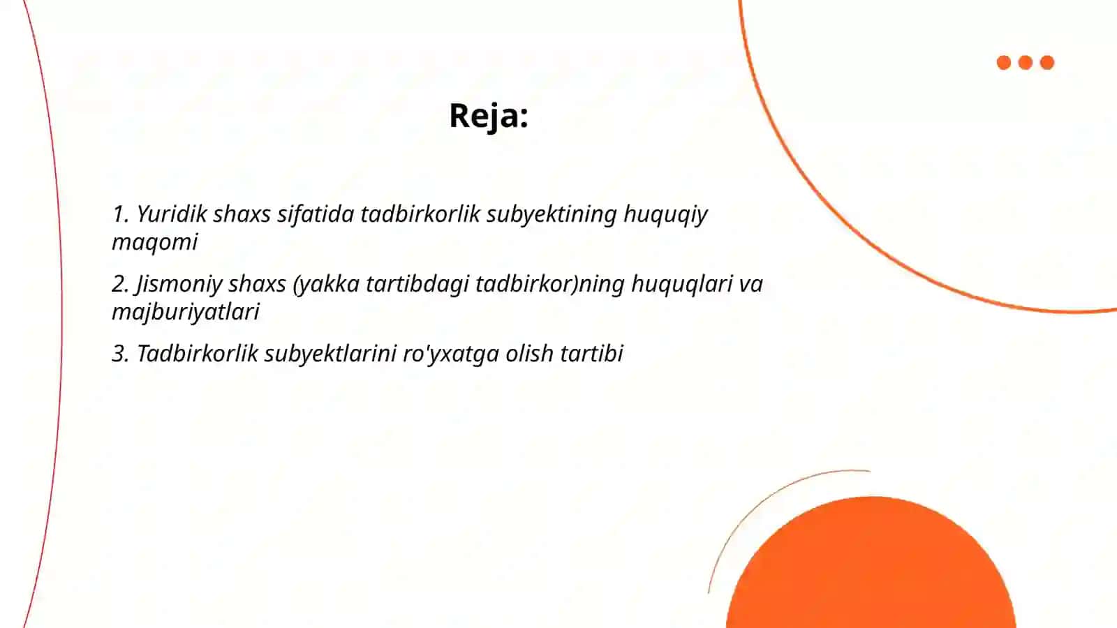 Tadbirkorlik subyektlari 2
