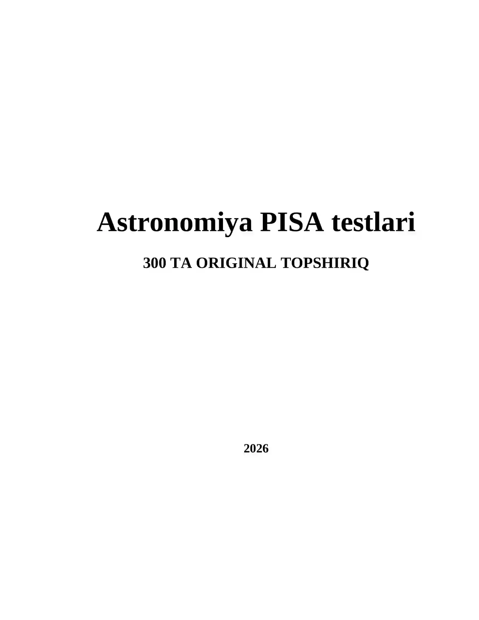 Astronomiya PISA testlari 2
