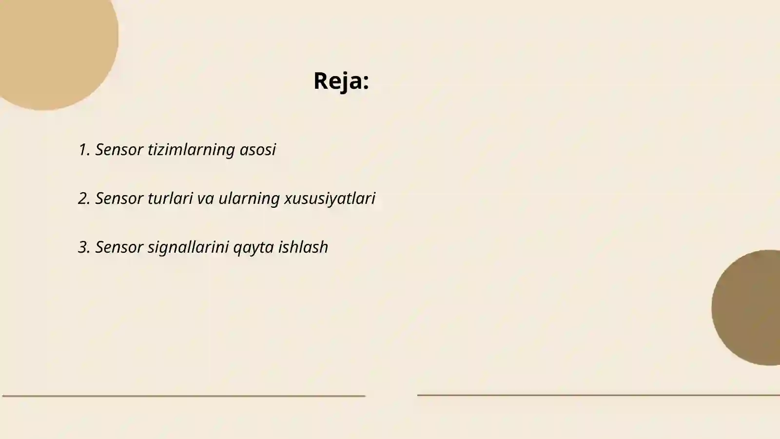Sensor tizimning moslashishi 2