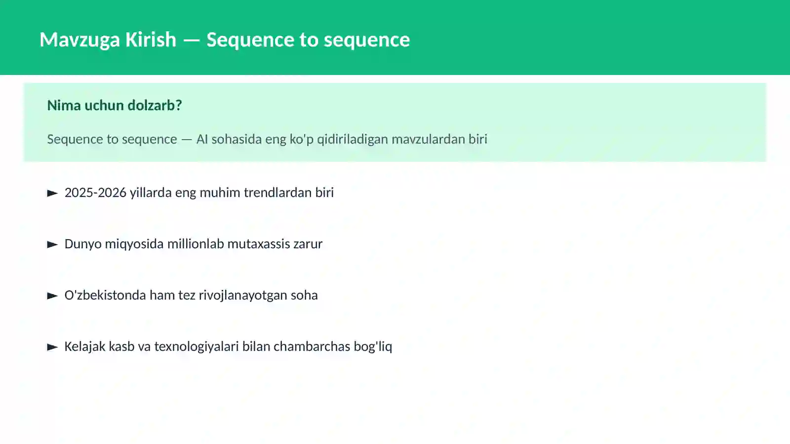 AI | DEEP LEARNING VA NEYRON TARMOQLAR 2