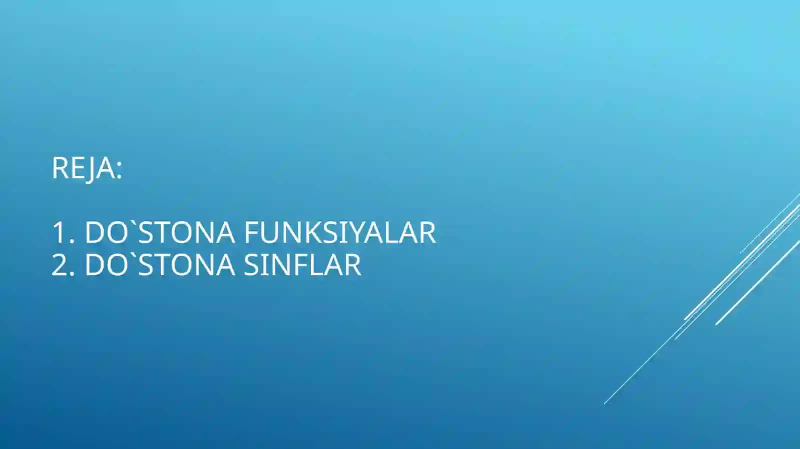 Do'stona funksiyalar va sinflar Friendly functions and classes 2