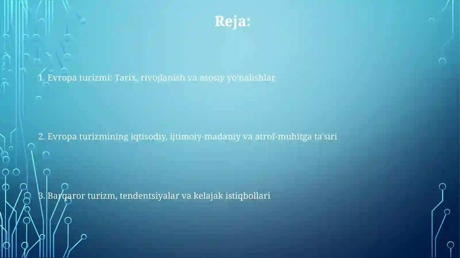 Yevropa regioni turizimi 2